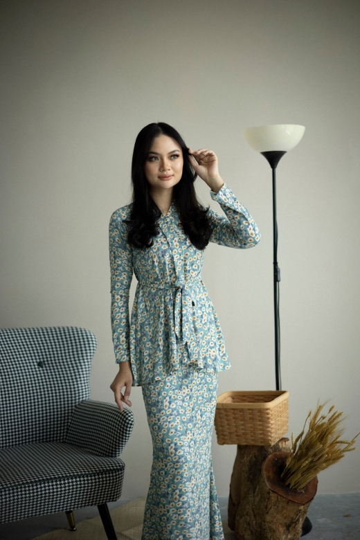 Diandra Ironless Kurung 8.0 - Sage blue